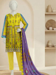 Ittehad Essential Vol-02 Unstitched Printed Lawn 3Pc Suit D-07