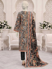 Ittehad X Bin Ameer Linen Essential Unstitched Printed 3Pc Suit D-10