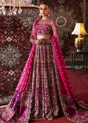 Afrozeh Hayat Unstitched Embroidered Net 3 Piece Suit D-10 ABIR