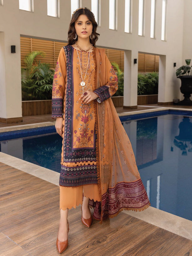 Belle ame by Humdum Embroidered Lawn Unstitched 3Pc Suit D-10