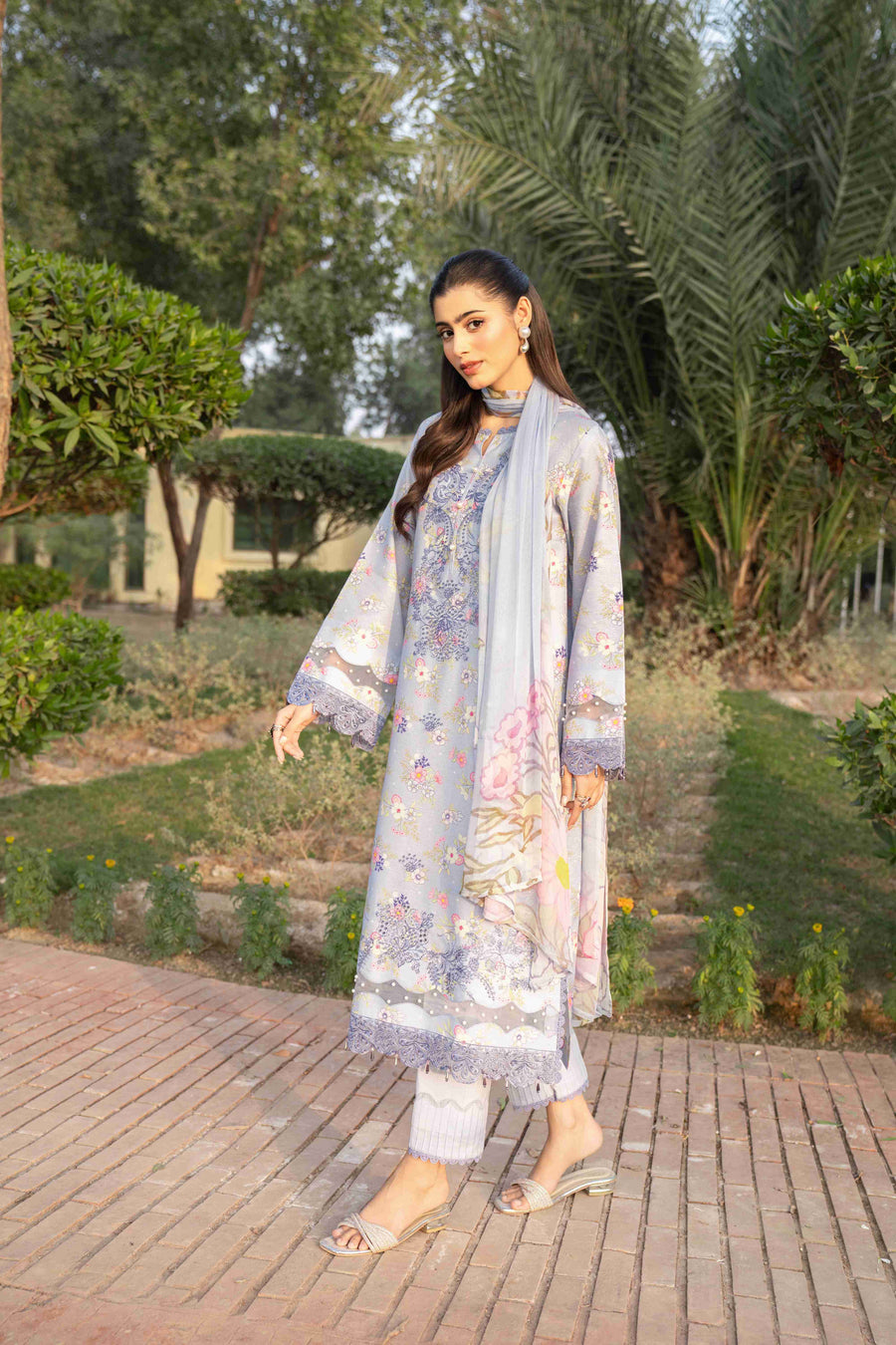 Spring Bell by Sanam Saeed Embroidered Lawn Unstitched 3Pc Suit D-10