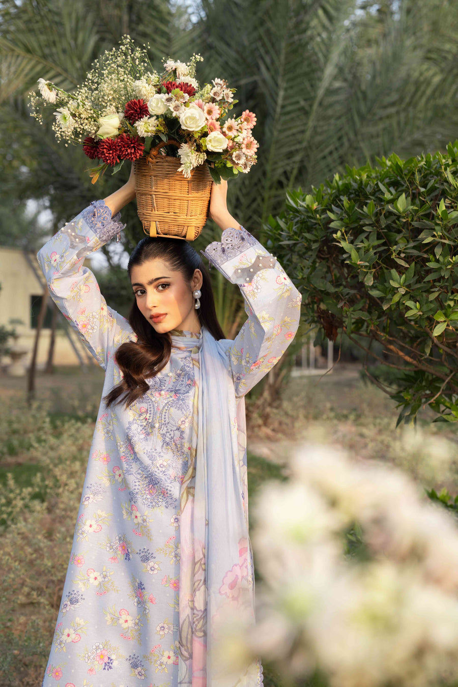 Spring Bell by Sanam Saeed Embroidered Lawn Unstitched 3Pc Suit D-10