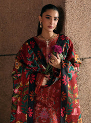 RajBari Premium Embroidered Peach Unstitched 3Pc Suit D-10