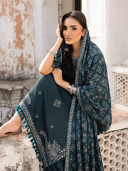 CELTS Mehr Premium Embroidered Karandi Unstitched 3Pc Suit D-10