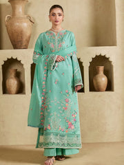 Raha by RajBari Premium Summer Embroidered Lawn Unstitched 3Pc Suit D-10