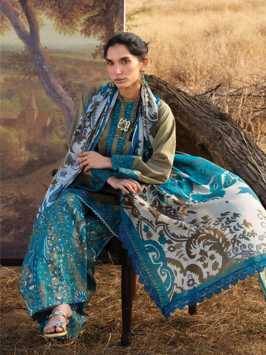 Zainab Chottani Embroidered Lawn Unstitched 3Pc Suit D-11 Saphira