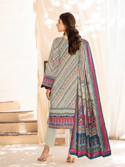 Rashk e Qamar Digital Printed Unique Linen Unstitched 3Pc Suit D-11