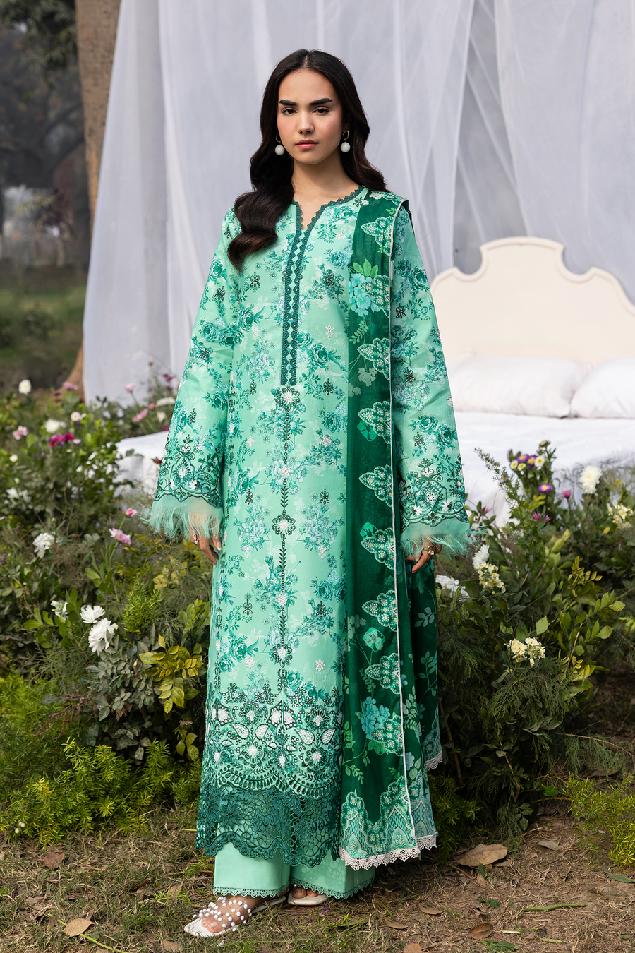 RajBari Summer Printkari Exclusive Lawn Unstitched 3Pc Suit D-11