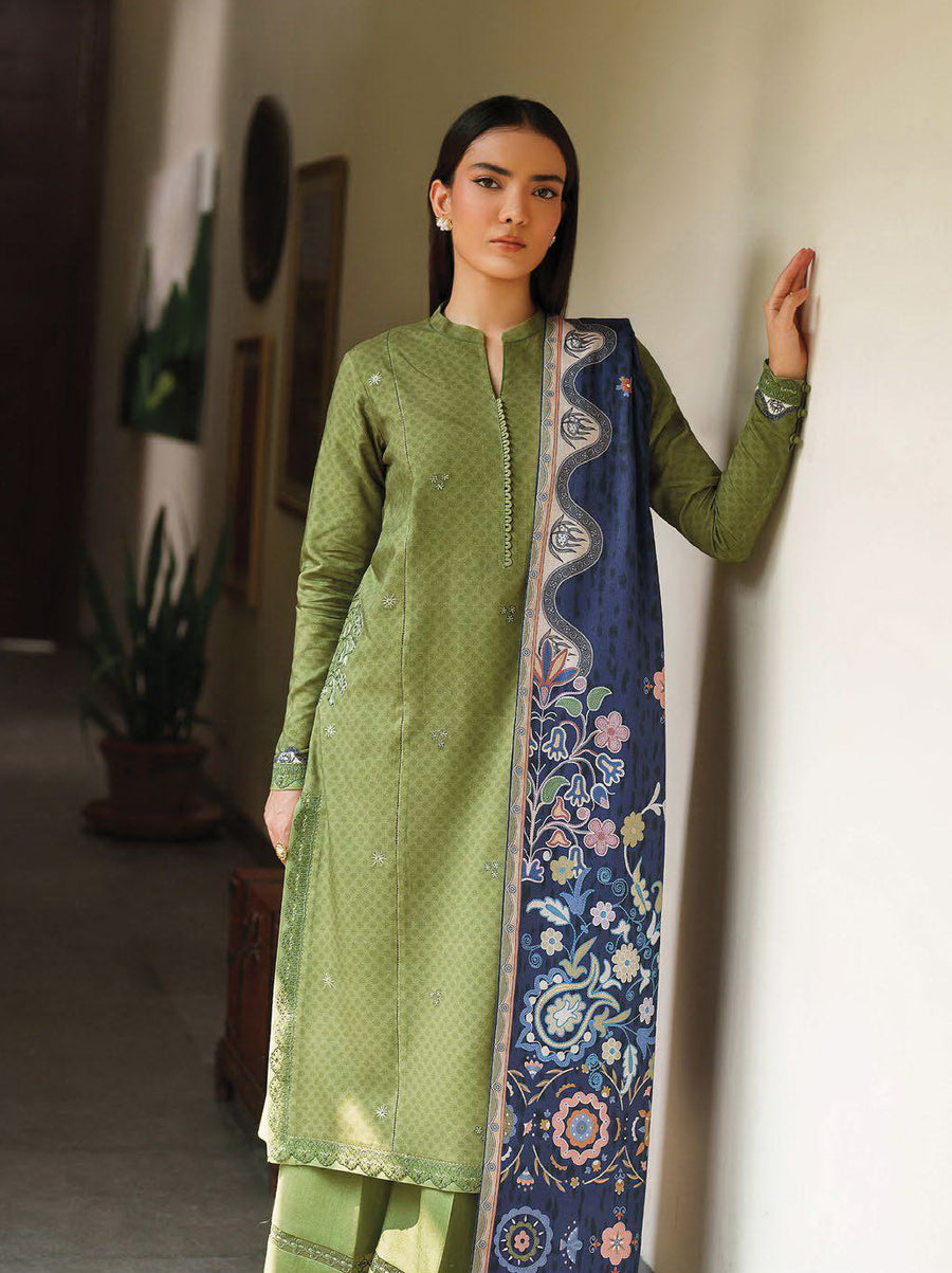 Bellini by Seran Embroidered Viscose Unstitched 3Pc Suit D-11 OLIRAE