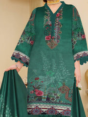 Rashk e Qamar Digital Printed Linen Unstitched 3Pc Suit D-11