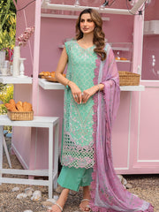 Rang Rasiya Carnation Embroidered Lawn Unstitched 3Pc Suit D-11 Zoey