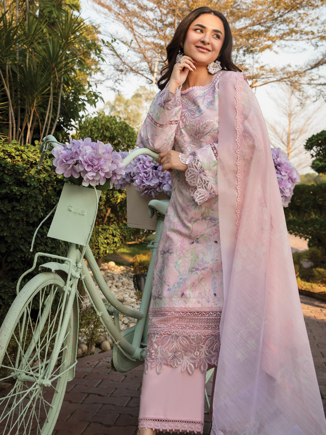 Rang Rasiya Florence Embroidered Lawn Unstitched 3Pc Suit D-11 RANIA