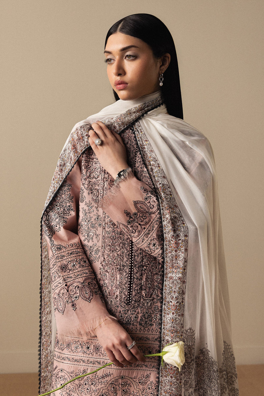 Zara Shahjahan Satori Stillness & Luxury Unstitched Lawn 3Pc Suit D-11 AKAHANA