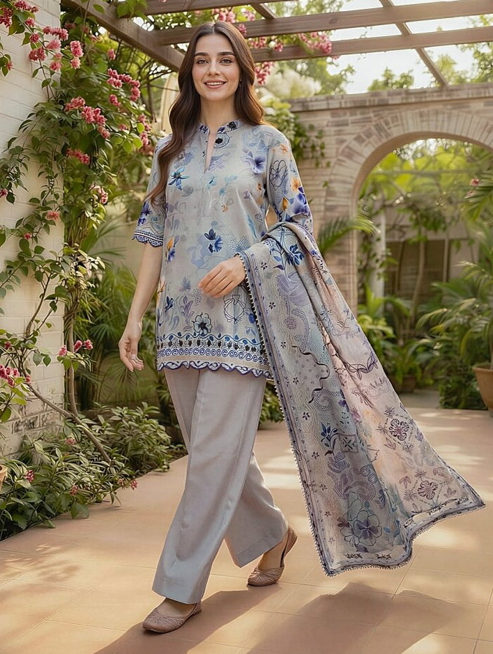 Zync by Florent Exclusive Prints Lawn Unstitched 3Pc Suit FEP-11