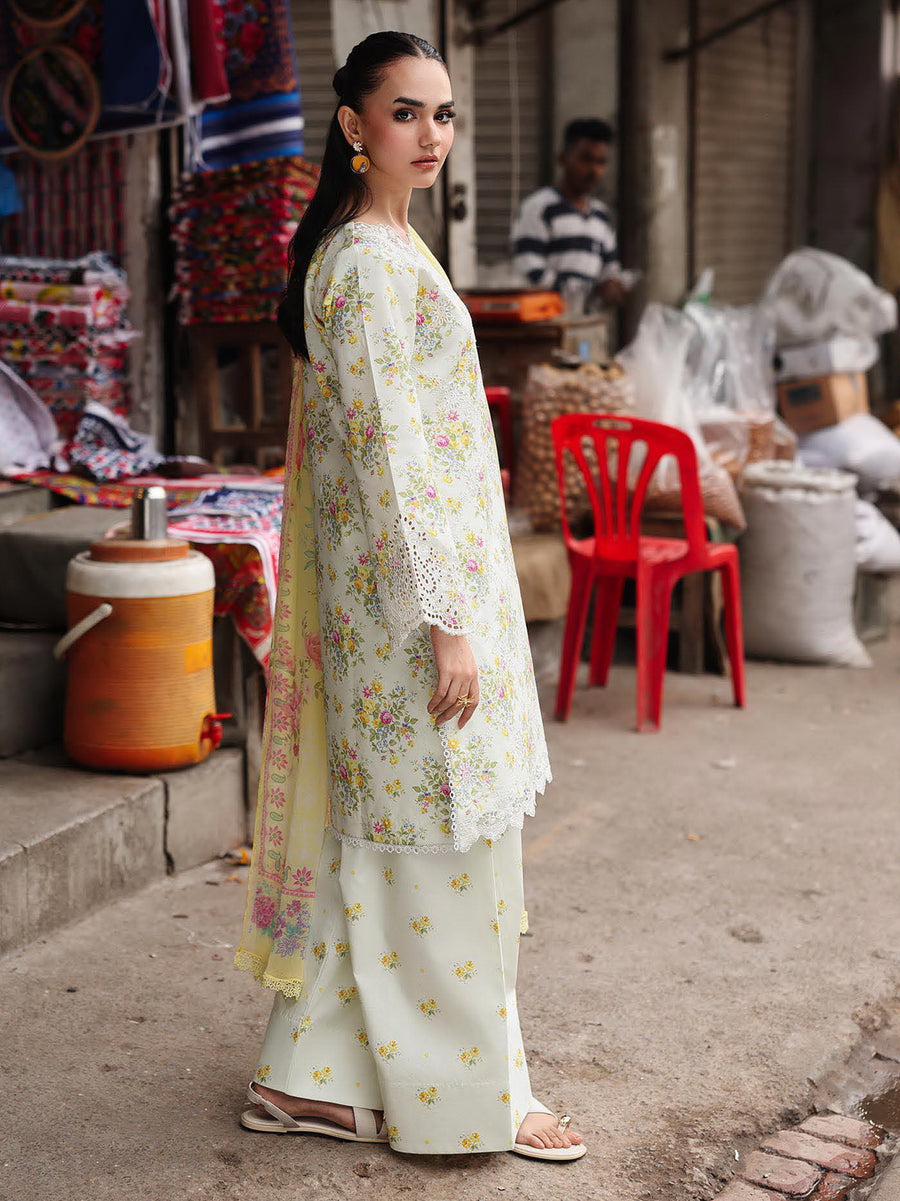 RajBari Nissa Floral Symphony Embroidered Lawn Unstitched 3Pc Suit D-11
