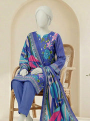 Ittehad Essential Vol-02 Unstitched Printed Lawn 3Pc Suit D-01