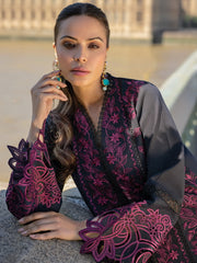 Rang Rasiya Carnation Embroidered Karandi Unstitched 3Pc Suit D-11 Emily