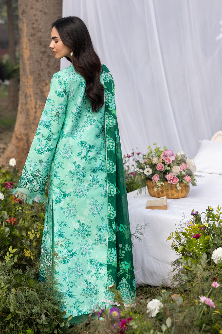 RajBari Summer Printkari Exclusive Lawn Unstitched 3Pc Suit D-11