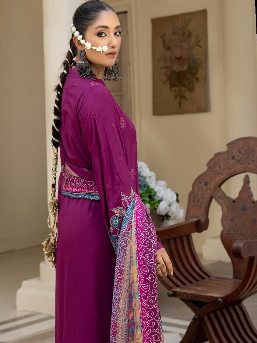 Waresha Kumash Luxury Embroidered Staple Unstitched 3Pc Suit D-11