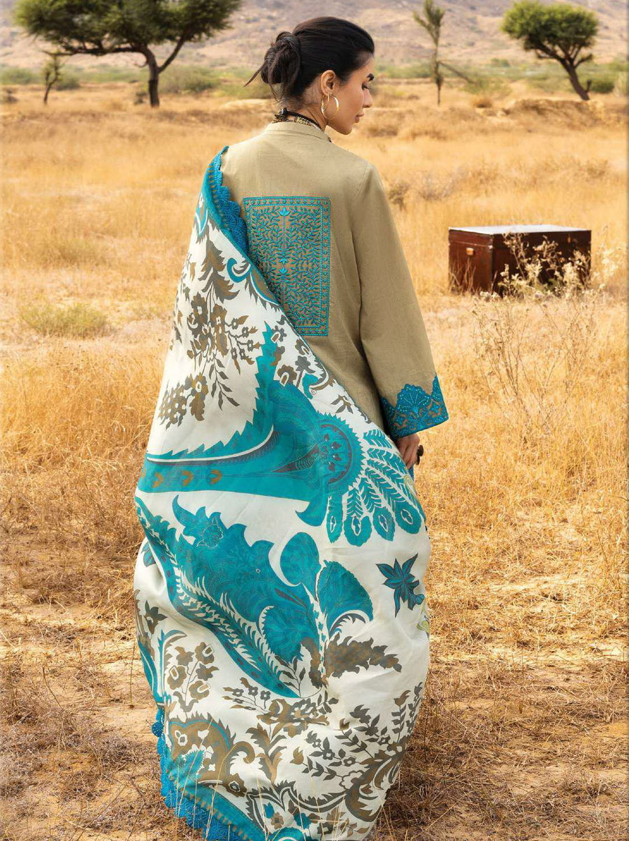 Zainab Chottani Embroidered Lawn Unstitched 3Pc Suit D-11 Saphira