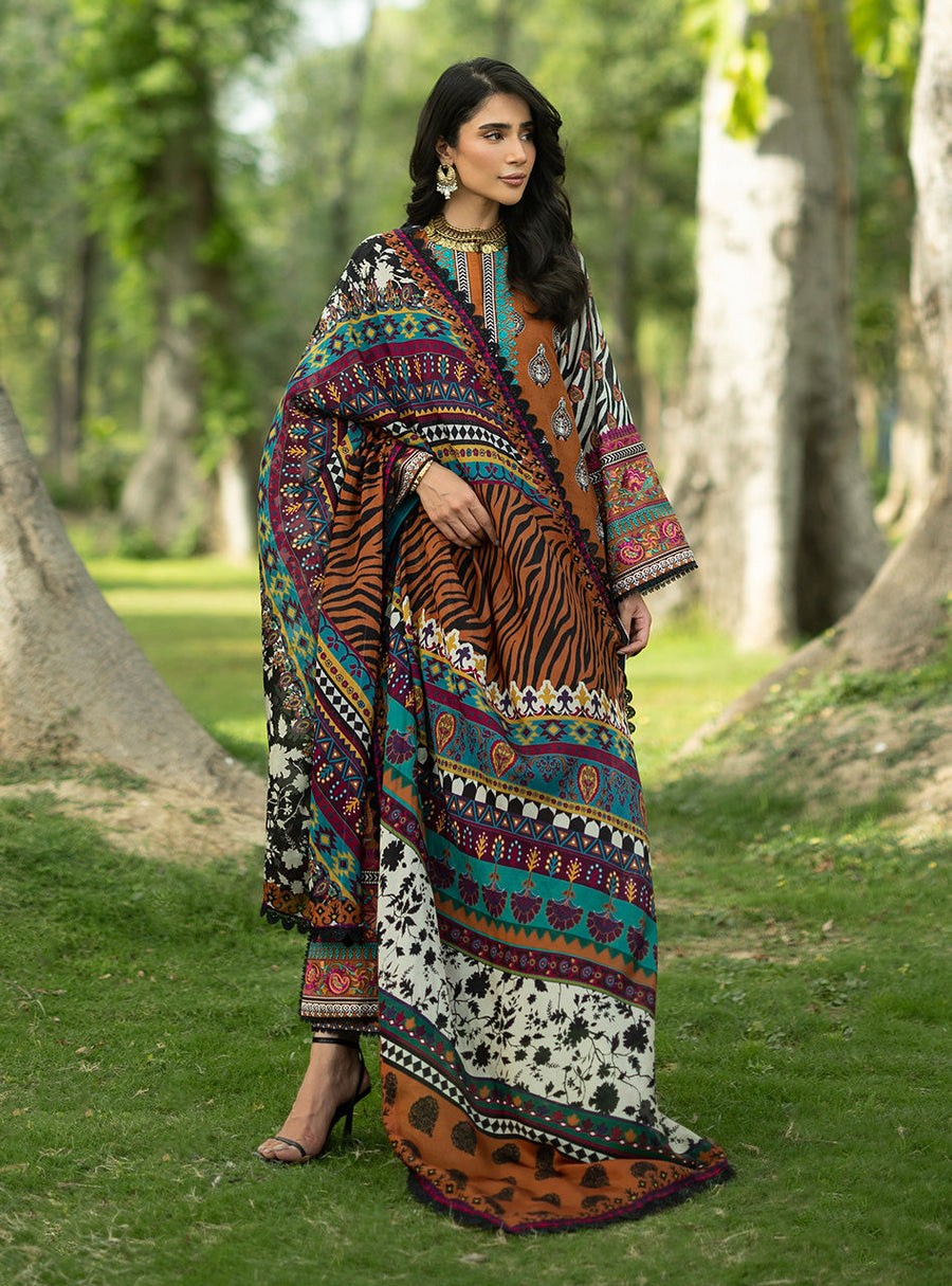 Zainab Chottani Luxe Lawn Unstitched Embroidered 3Pc Suit D-11 Erin