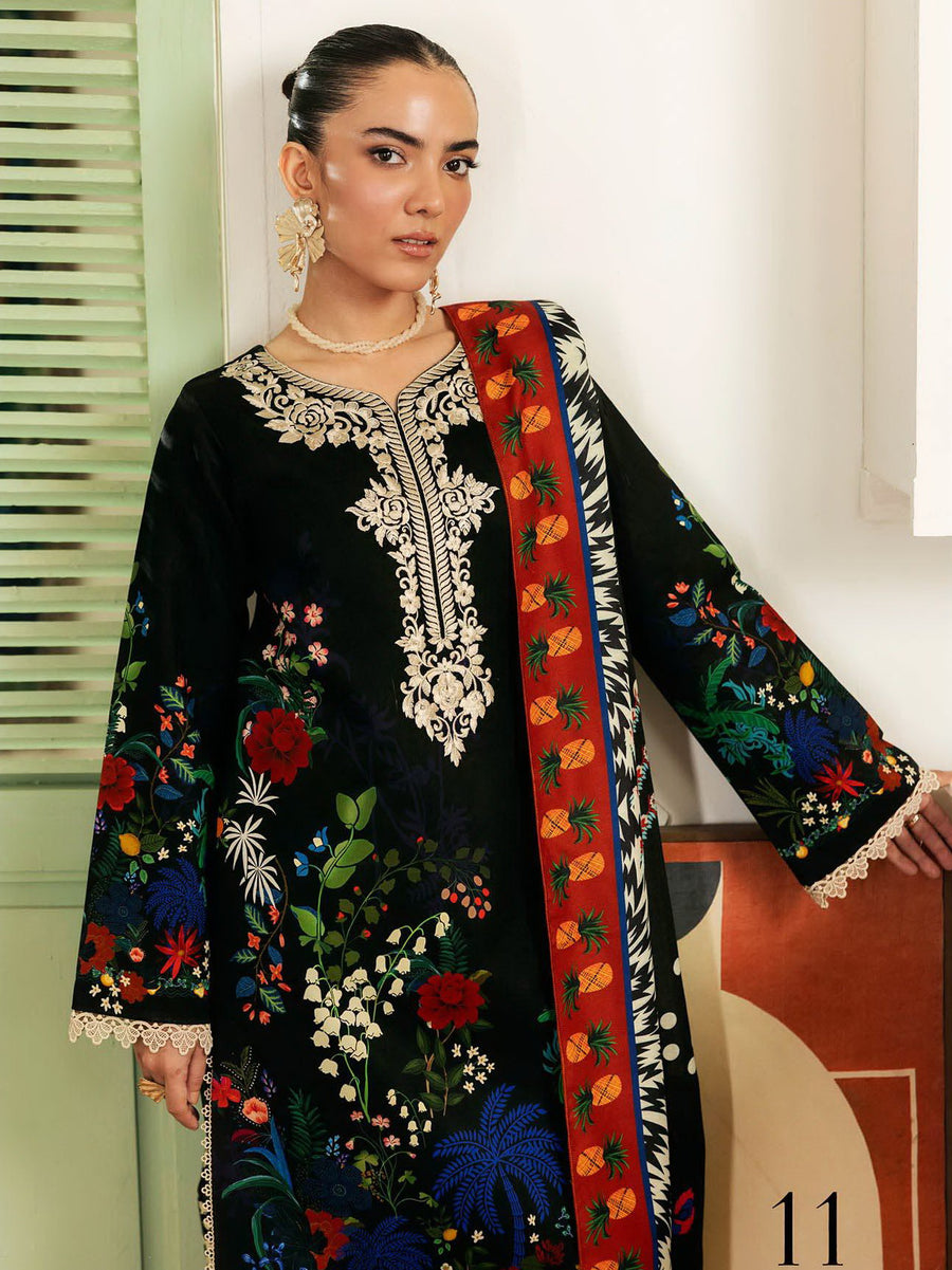 Nissa by RajBari Premium Embroidered Marina Unstitched 3Pc Suit D-11