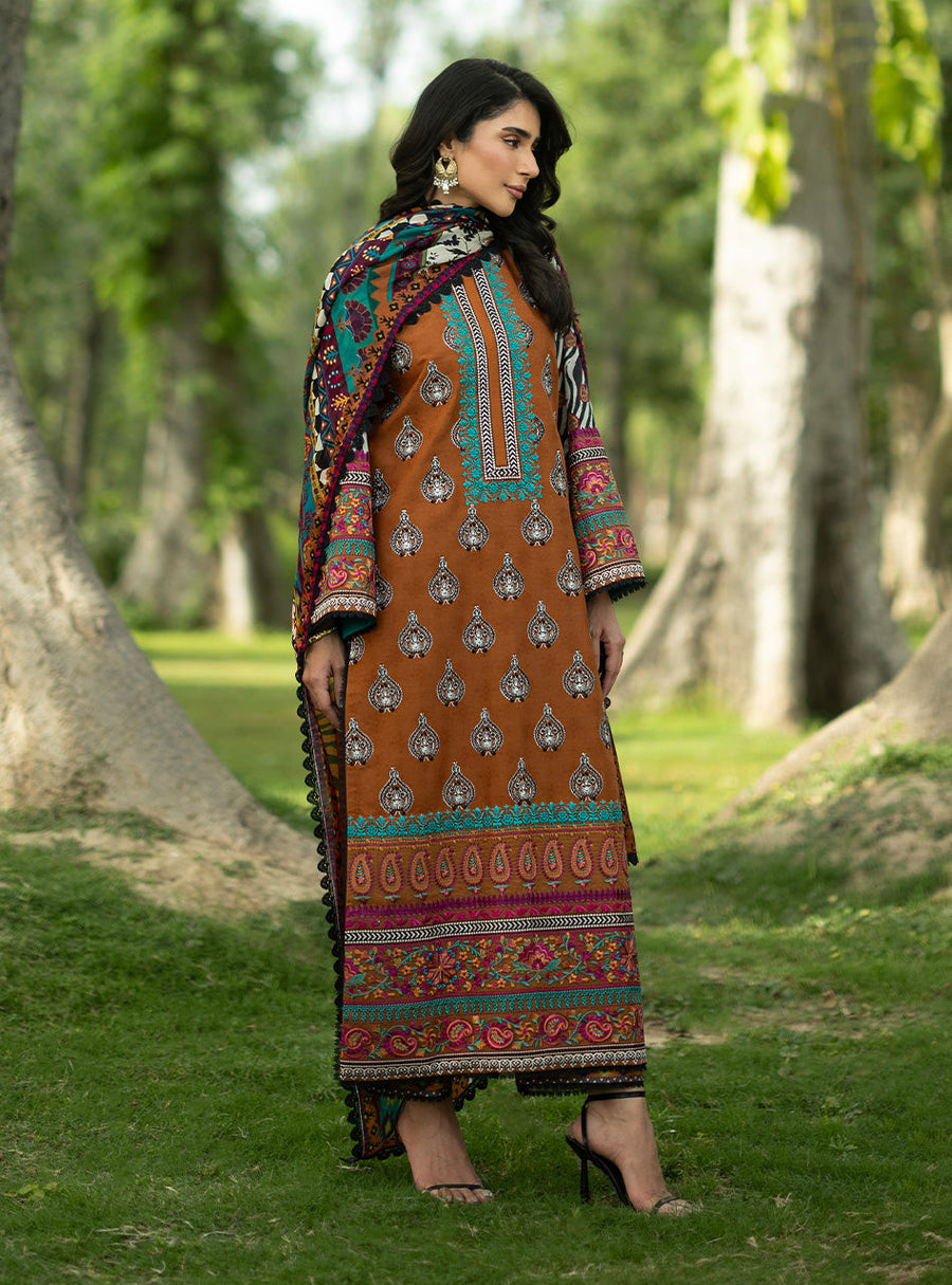 Zainab Chottani Luxe Lawn Unstitched Embroidered 3Pc Suit D-11 Erin