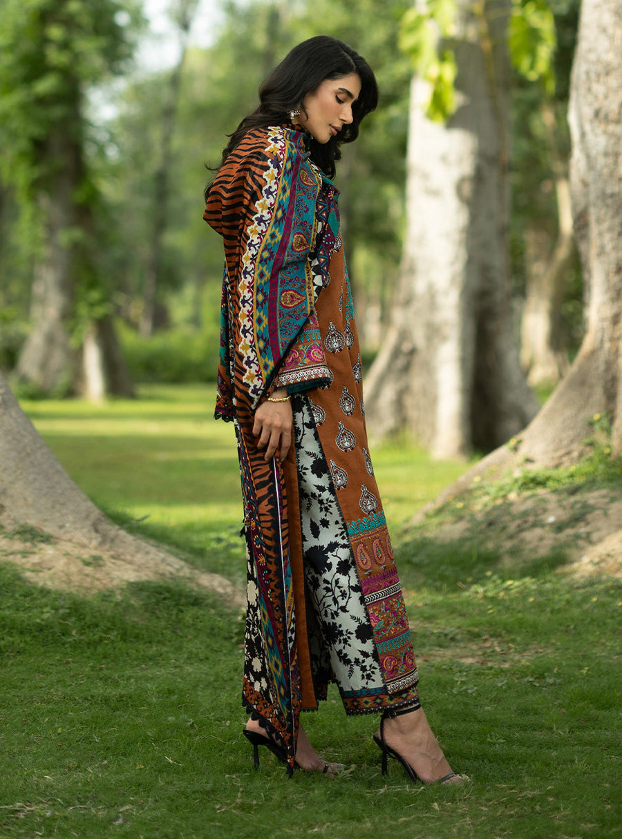 Zainab Chottani Luxe Lawn Unstitched Embroidered 3Pc Suit D-11 Erin