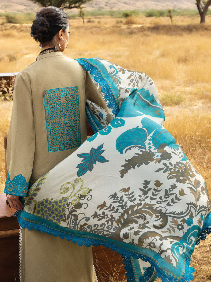 Zainab Chottani Embroidered Lawn Unstitched 3Pc Suit D-11 Saphira
