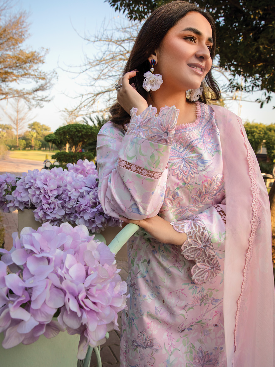 Rang Rasiya Florence Embroidered Lawn Unstitched 3Pc Suit D-11 RANIA