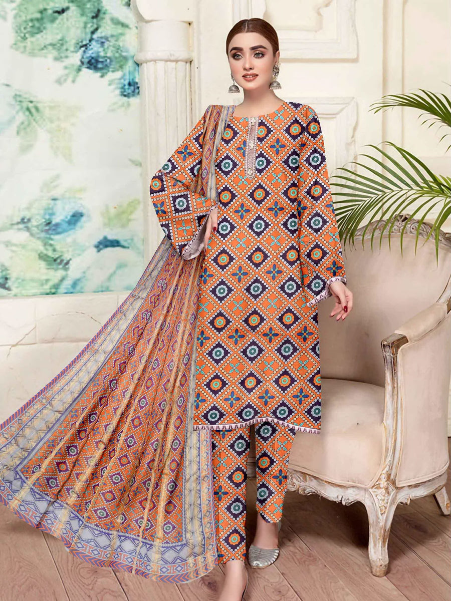 Rashk e Qamar Unstitched Digital Printed Lawn 3Pc Suit REQ-211Rashk e Qamar Unstitched Digital Printed Lawn 3Pc Suit REQ-211