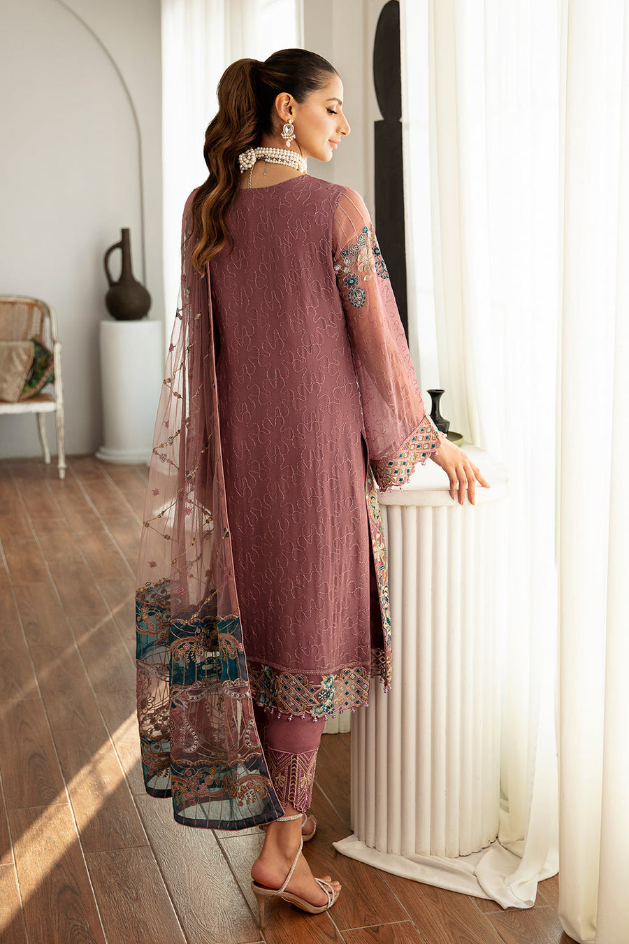 Ramsha Rangoon Vol-11 Luxury Chiffon Unstitched 3Pc Suit D-1102