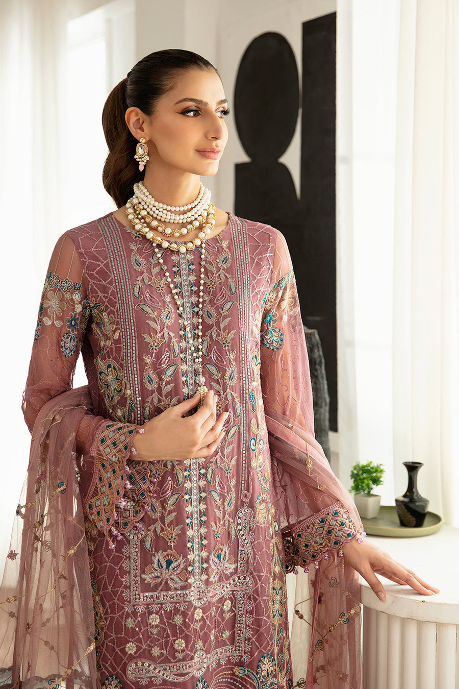 Ramsha Rangoon Vol-11 Luxury Chiffon Unstitched 3Pc Suit D-1102