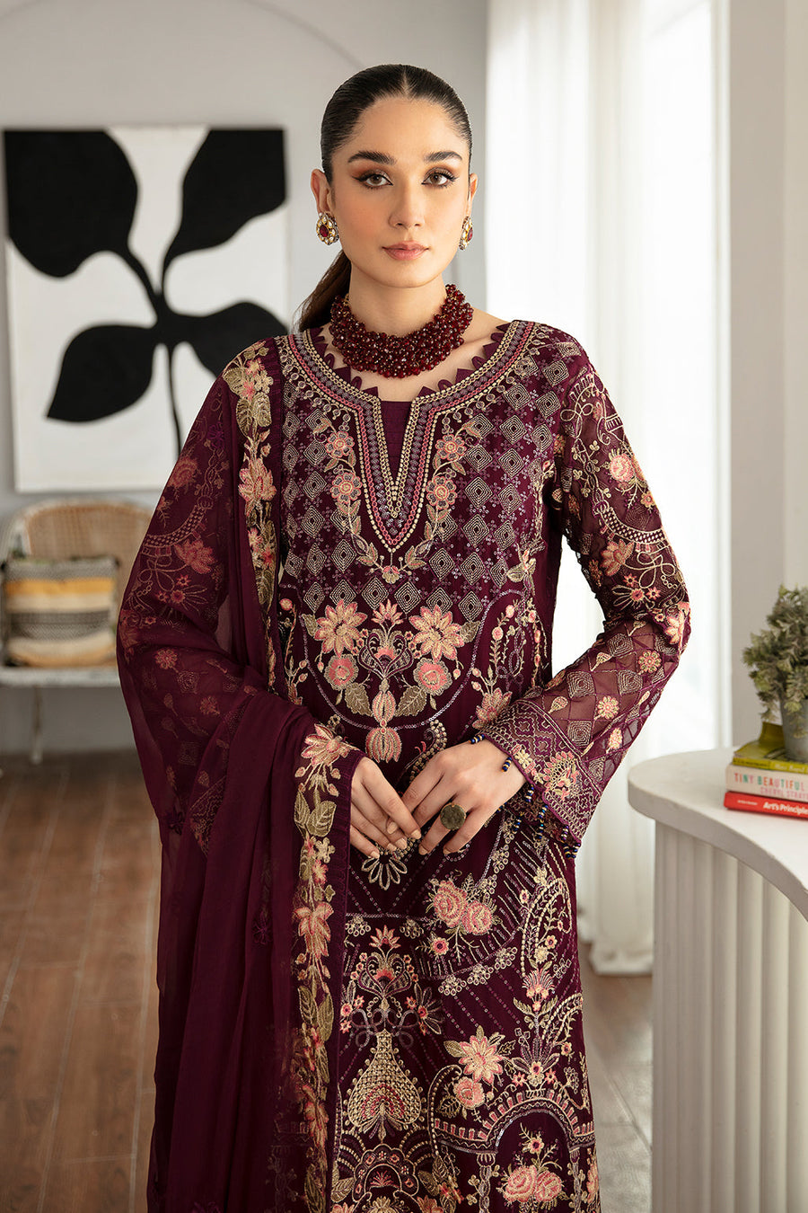 Ramsha Rangoon Vol-11 Luxury Chiffon Unstitched 3Pc Suit D-1104