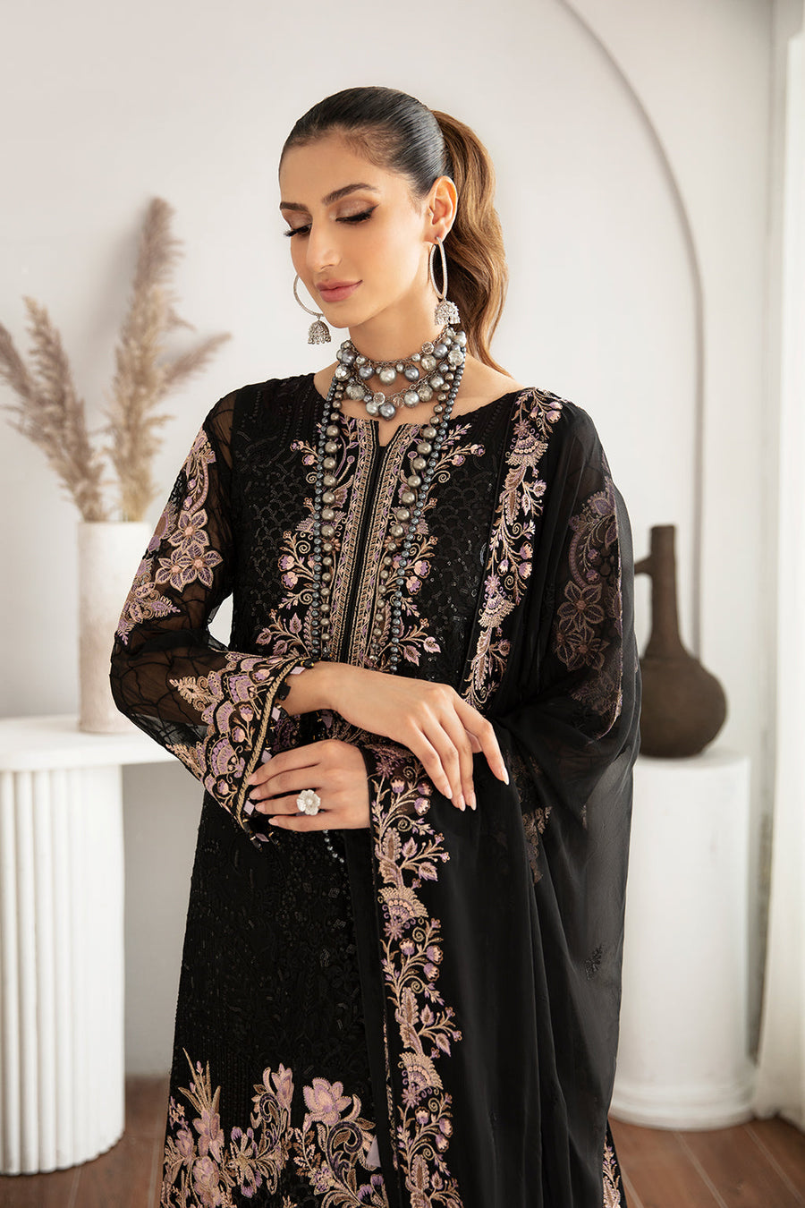 Ramsha Rangoon Vol-11 Luxury Chiffon Unstitched 3Pc Suit D-1106