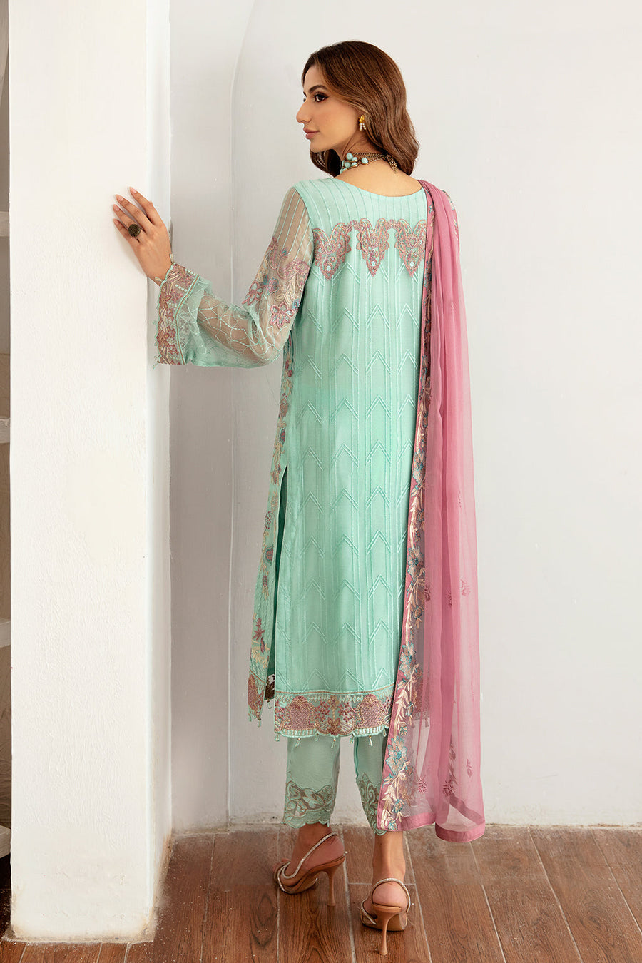 Ramsha Rangoon Vol-11 Luxury Chiffon Unstitched 3Pc Suit D-1107