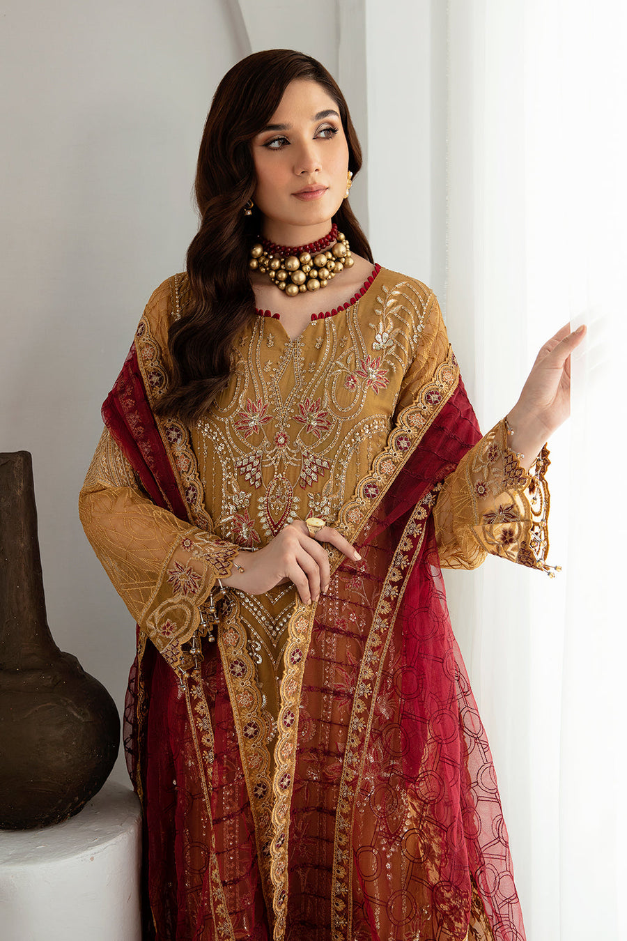 Ramsha Rangoon Vol-11 Luxury Chiffon Unstitched 3Pc Suit D-1110