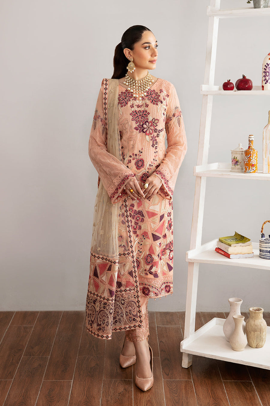 Ramsha Rangoon Vol-11 Luxury Chiffon Unstitched 3Pc Suit D-1112