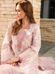 Rang Rasiya Carnation Embroidered Lawn Unstitched 3Pc Suit D-11 Amelia