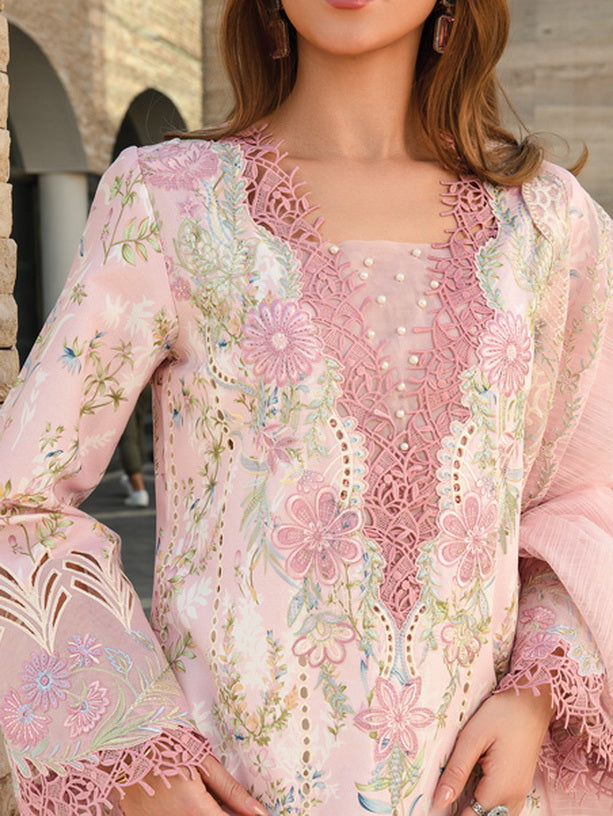 Rang Rasiya Carnation Embroidered Lawn Unstitched 3Pc Suit D-11 Amelia