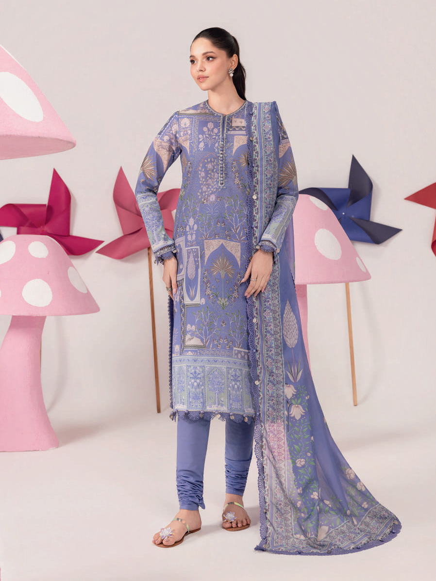 Maria.B M.Basics Embroidered Lawn Unstitched 3Pc Suit MB-CUSV13-11-B