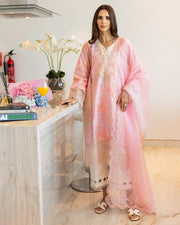 Rang Rasiya Carnation Embroidered Lawn Unstitched 3Pc Suit D-11 FREESIA