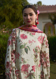 Hussain Rehar Embroidered Luxury Lawn Unstitched 3Pc Suit D-11 GLEAM