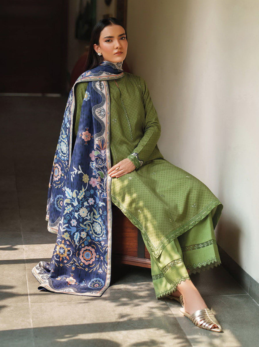Bellini by Seran Embroidered Viscose Unstitched 3Pc Suit D-11 OLIRAE