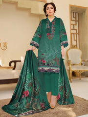 Rashk e Qamar Digital Printed Linen Unstitched 3Pc Suit D-11