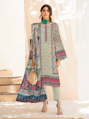 Rashk e Qamar Digital Printed Unique Linen Unstitched 3Pc Suit D-11