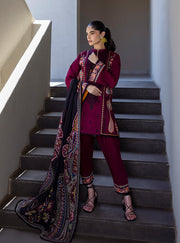 Zainab Chottani Tahra Embroidered Lawn Unstitched 3Pc Suit D-12 MAHAY