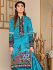 Rashk e Qamar Digital Printed Linen Unstitched 3Pc Suit D-12