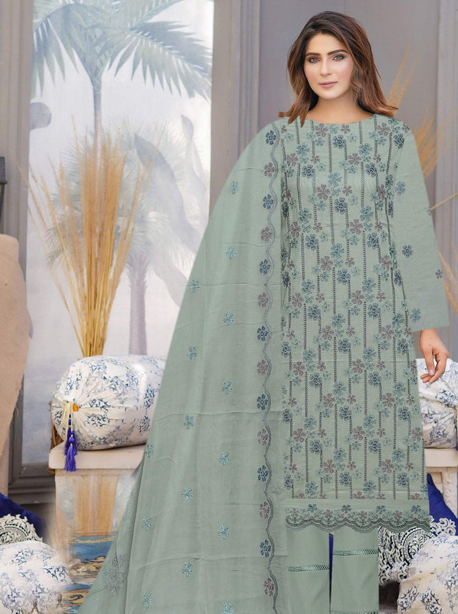 Ayla Zahra Allover Embroidered Swiss Unstitched 3Pc Suit D-12
