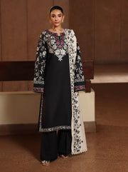 RajBari Premium Embroidered Peach Unstitched 3Pc Suit D-12